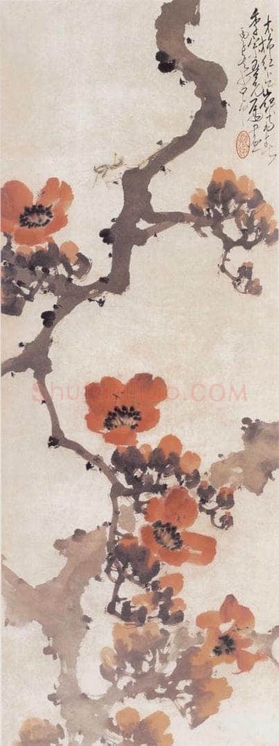 1936 赵少昂 《木棉螳螂》 书画作品