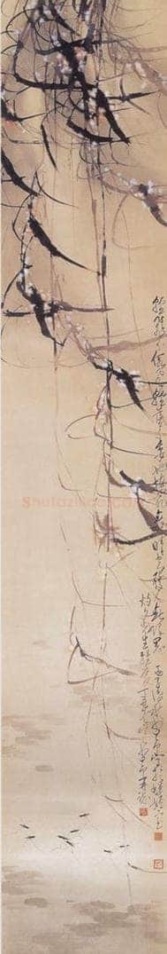 1936 赵少昂 《绿杨花扑石溪烟》 书画作品