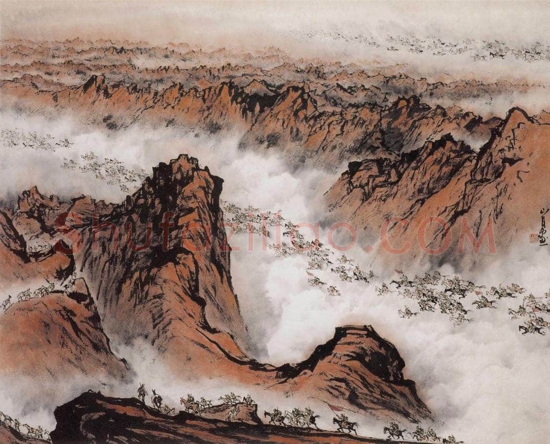 1963 关山月 《快马加鞭未下鞍》 书画作品