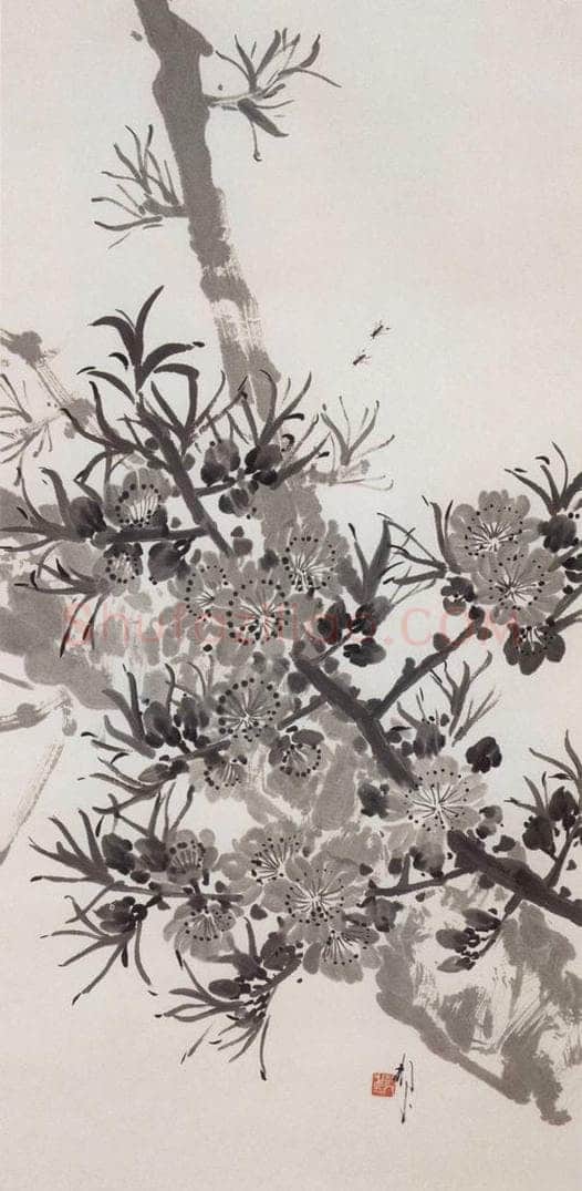  陈树人 《春桃烂漫》 书画作品