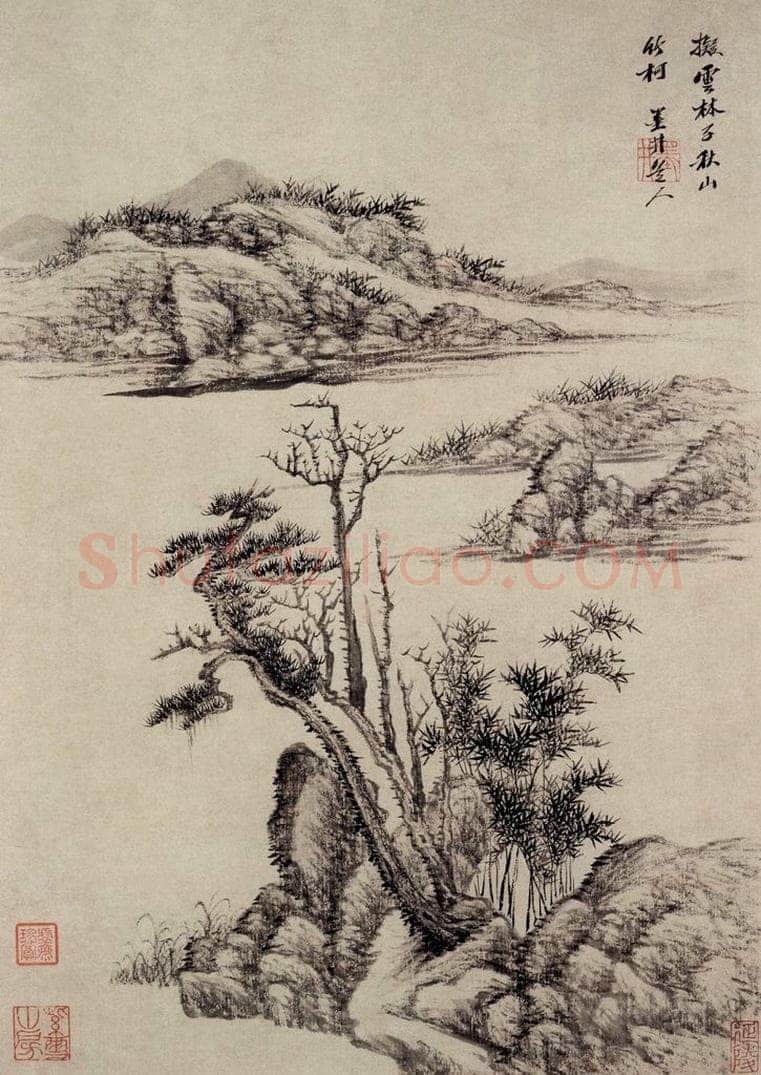 清 吴历 仿古山水册 书画作品