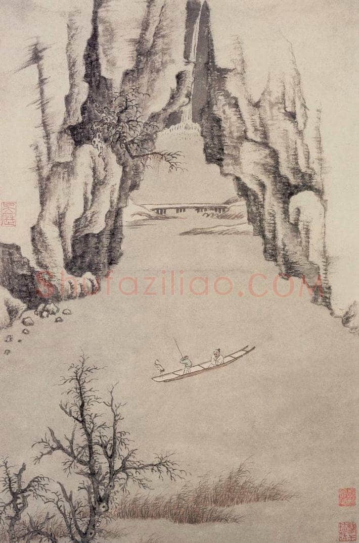 清 吴历 仿古山水册 书画作品