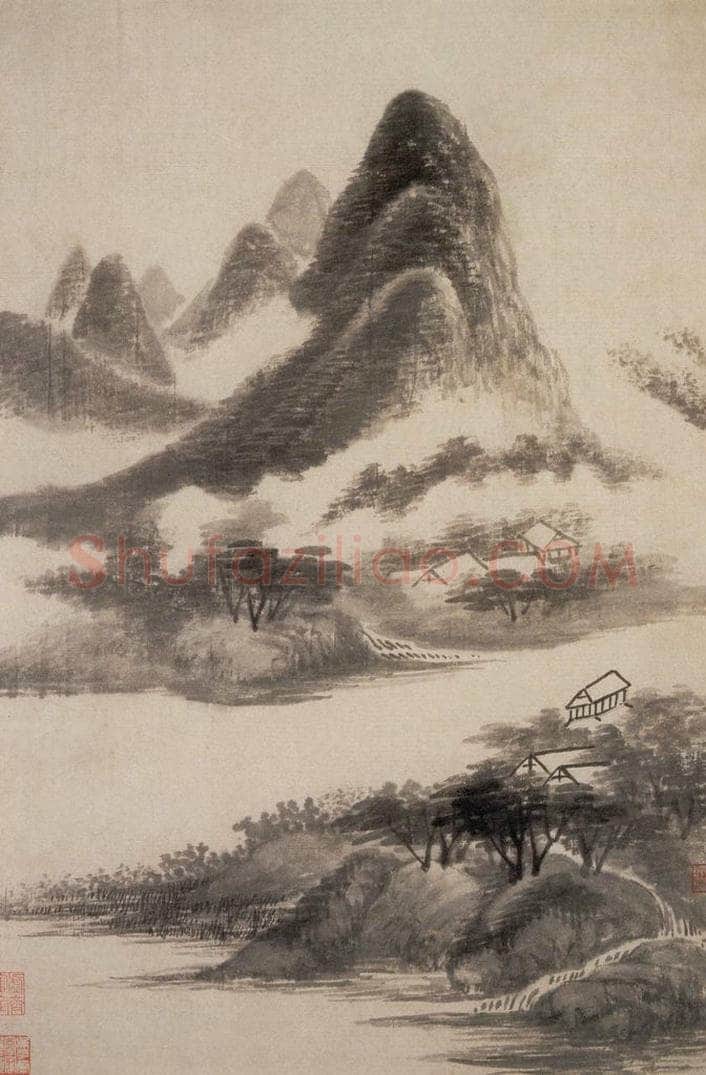 清 吴历 仿古山水册 书画作品