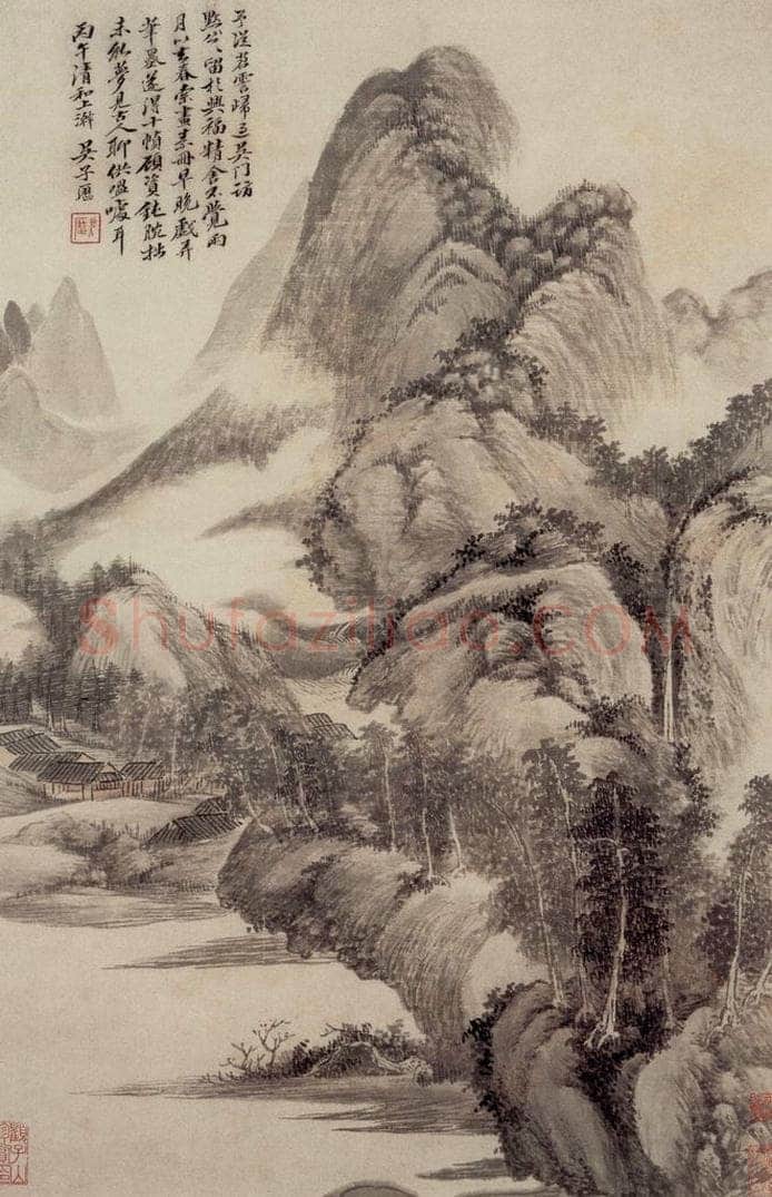 清 吴历 仿古山水册 书画作品