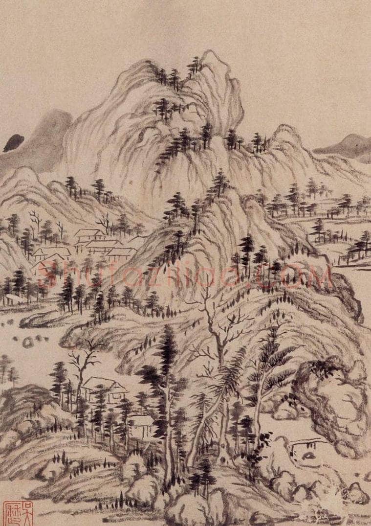 清 吴历 仿古山水册 书画作品
