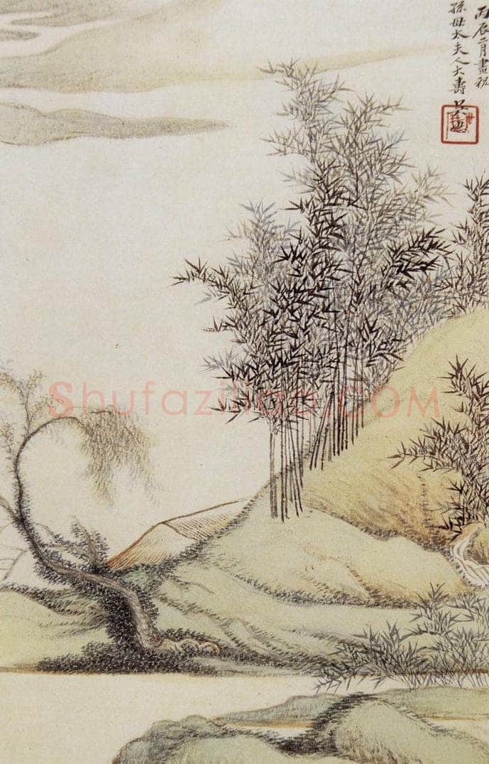 清 吴历 山水图页 书画作品