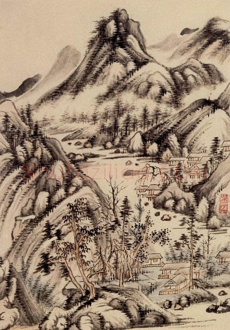 清 吴历 仿古山水册 书画作品