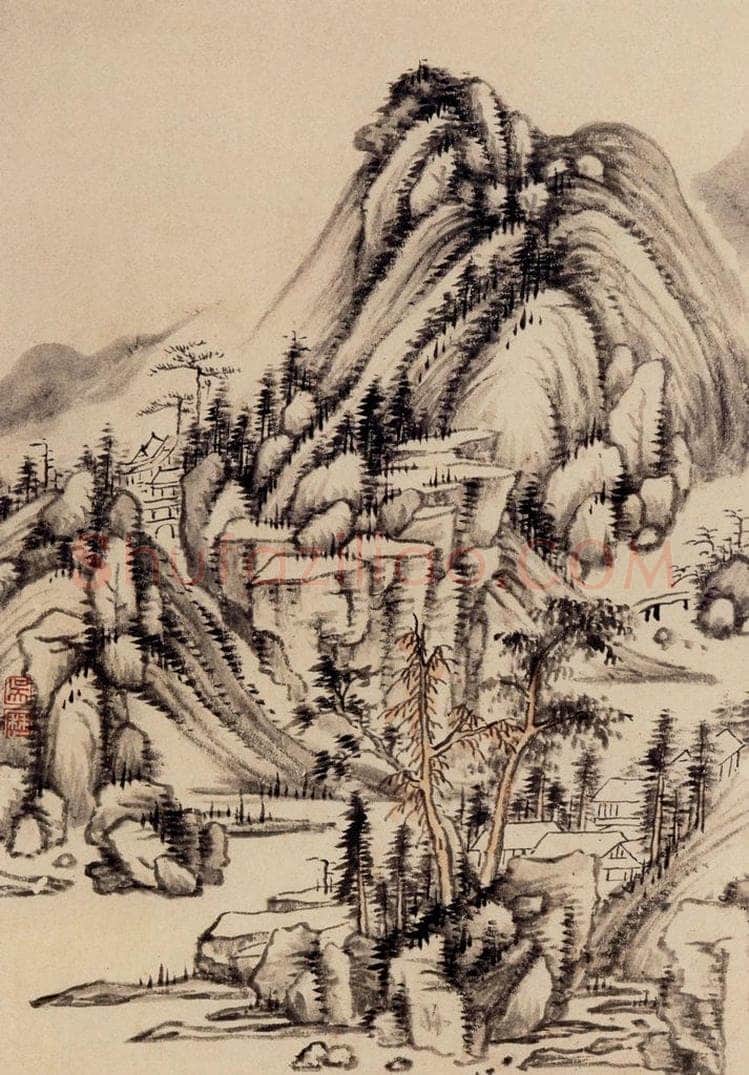 清 吴历 仿古山水册 书画作品