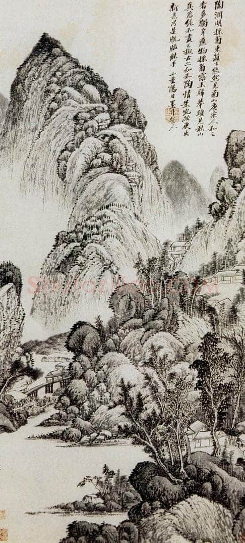 清 吴历 拟古脱古图轴 书画作品