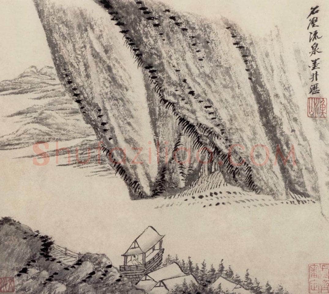 清 吴历 墨笔山水册 书画作品