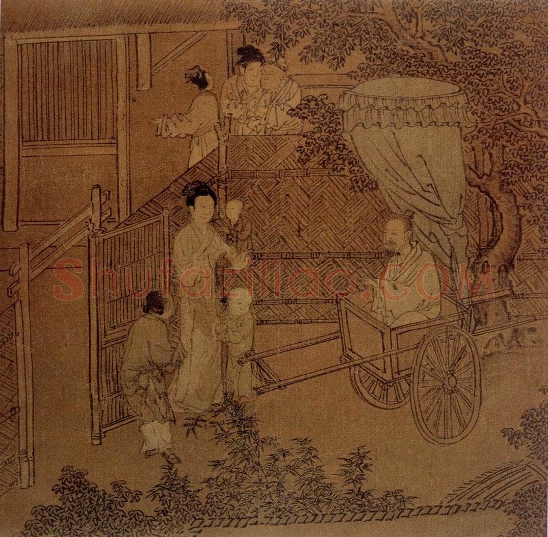 宋 伕名 人物故事图 书画作品