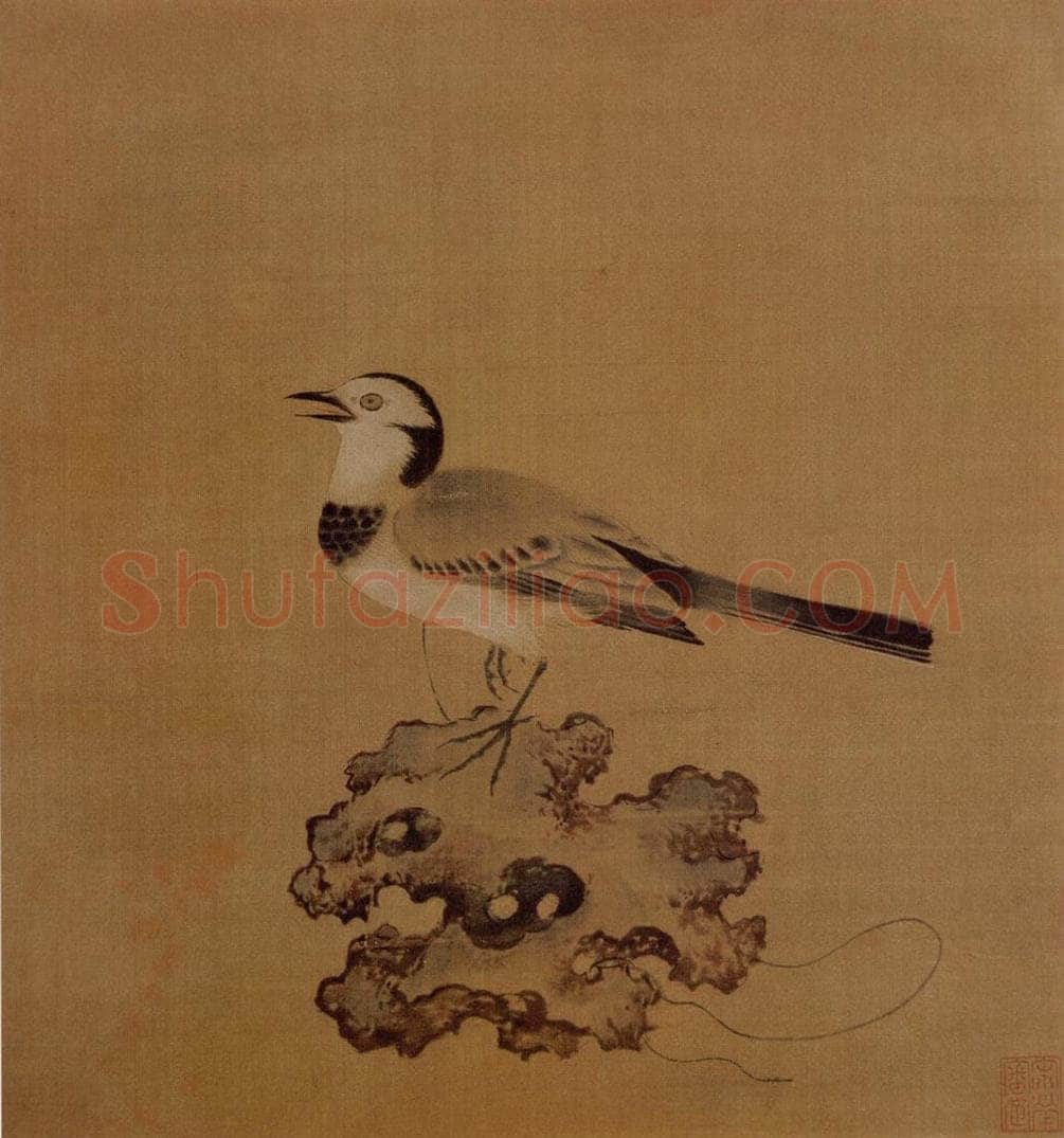 宋 伕名 鹊钨图 书画作品
