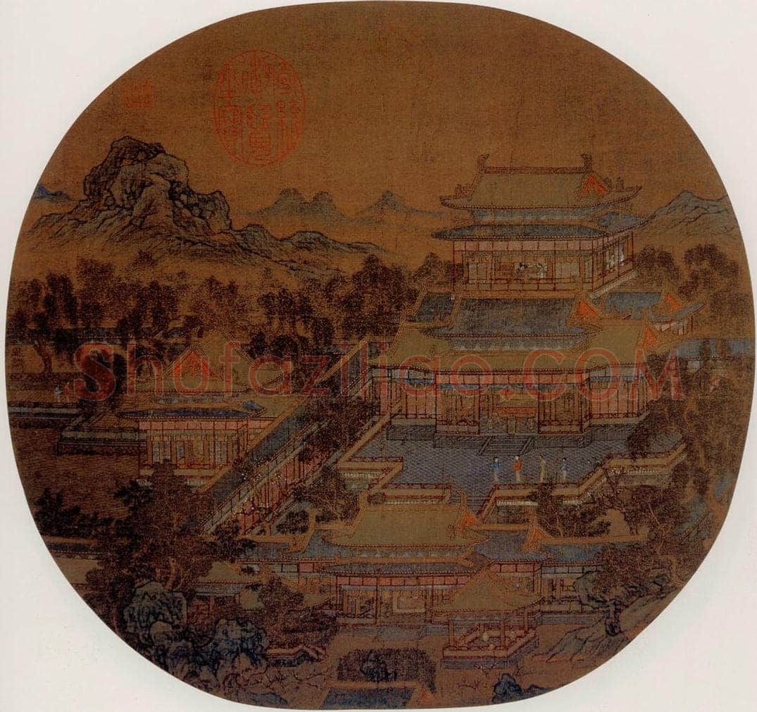 宋 伕名 悬圃春深图 书画作品