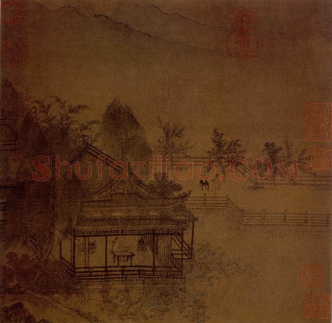 宋 伕名 水阁纳凉图 书画作品