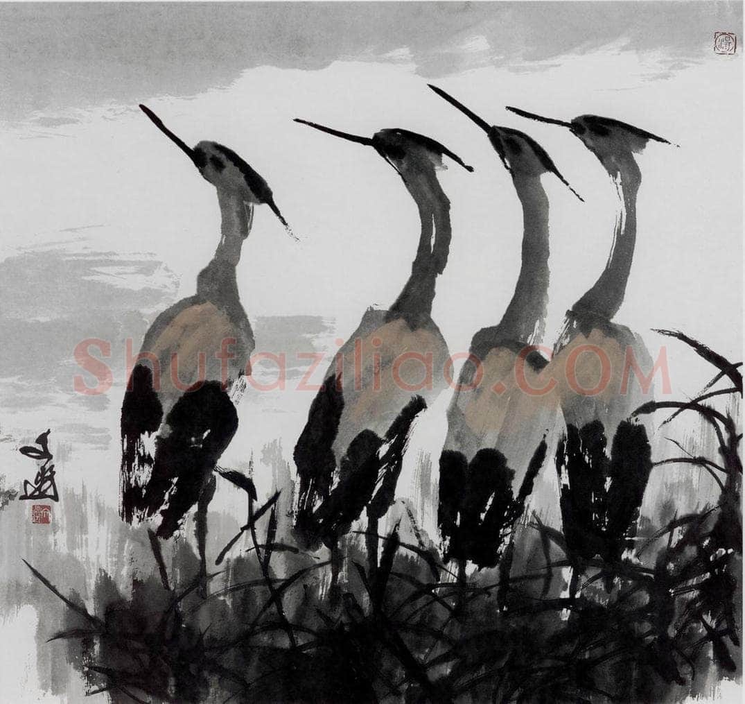 1995年 汤文选 《望乡》 书画作品