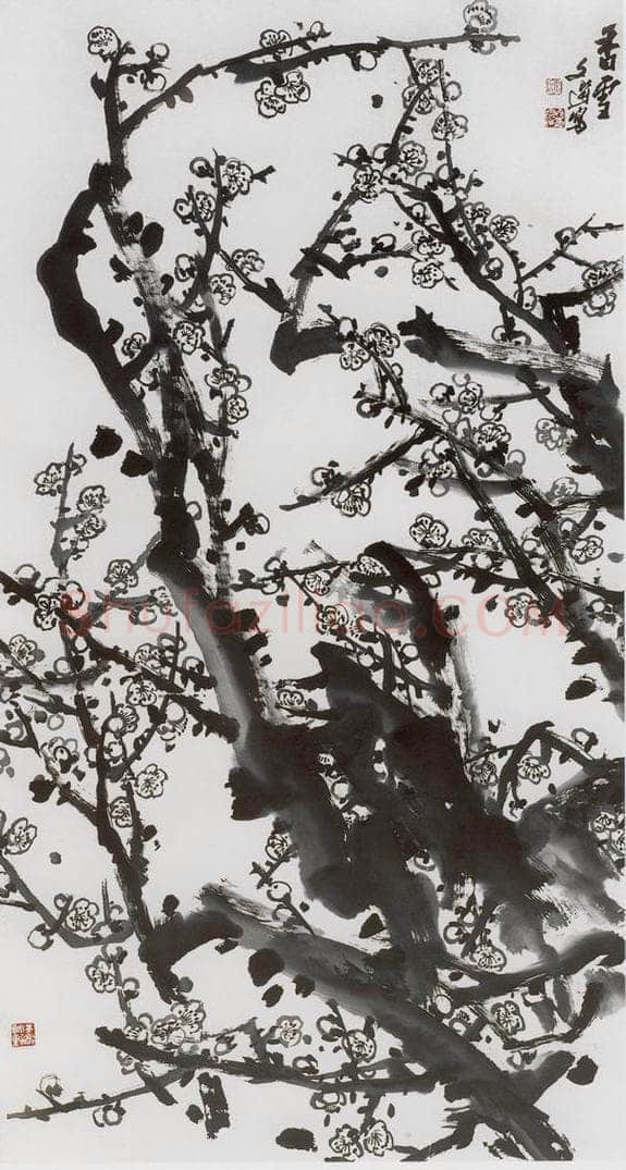 1998年 汤文选 《香雪》 书画作品