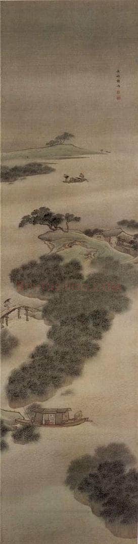 清 袁耀 山水人物条屏 书画作品