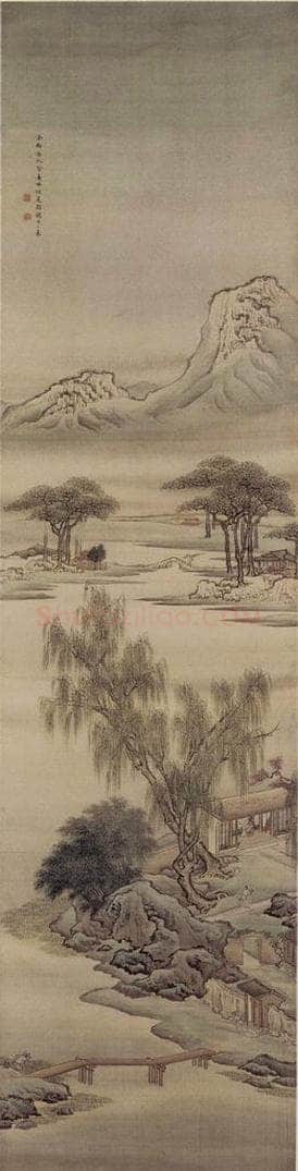 清 袁耀 山水人物条屏 书画作品