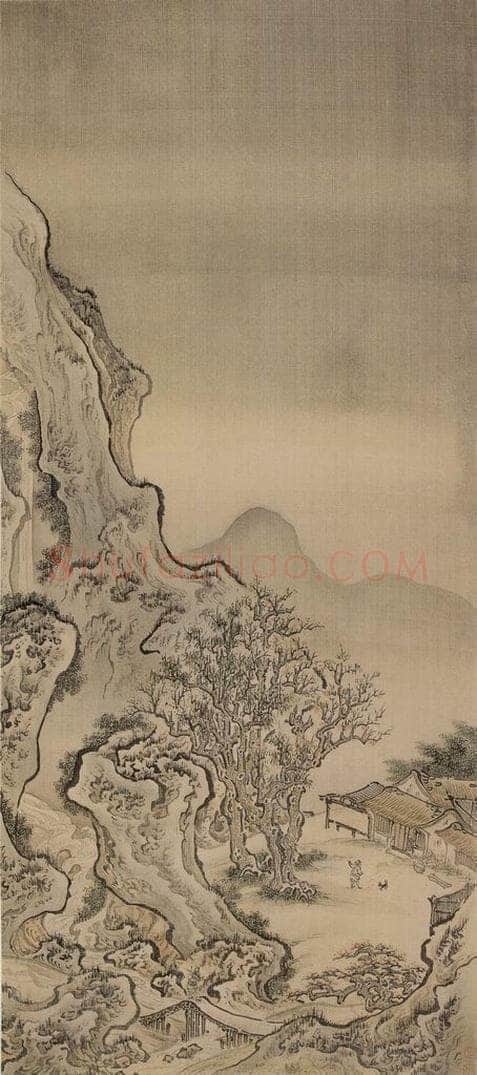 清 袁江 风雪归人 书画作品