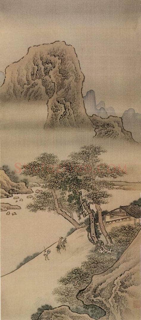 清 袁江 秋郊来骑 书画作品