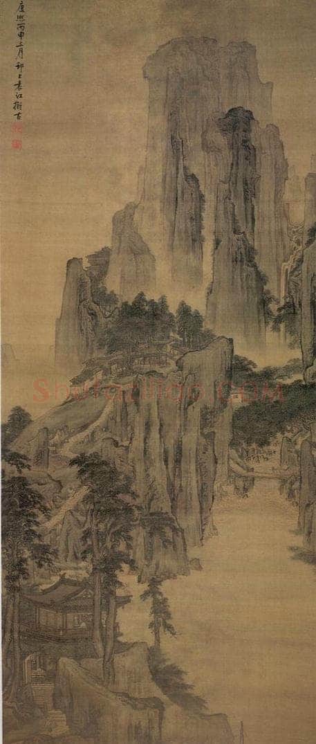 清 袁江 拟古山水 书画作品