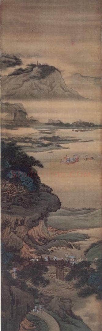 清 袁江 阿房宫图屏 书画作品