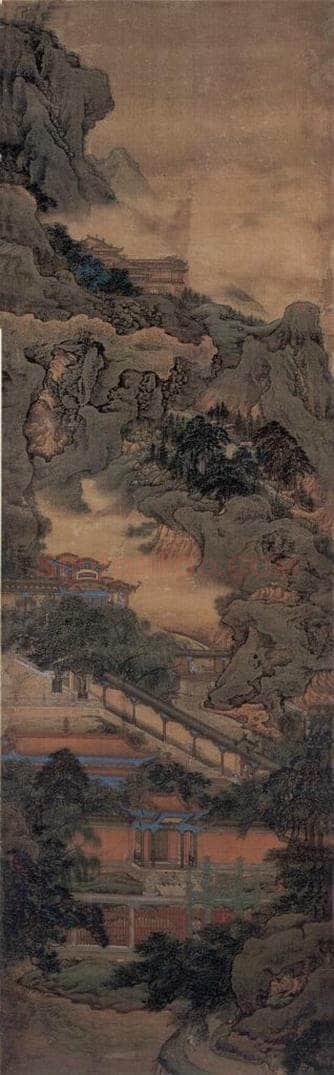 清 袁江 阿房宫图屏 书画作品