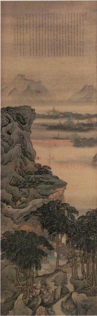 清 袁江 阿房宫图屏 书画作品