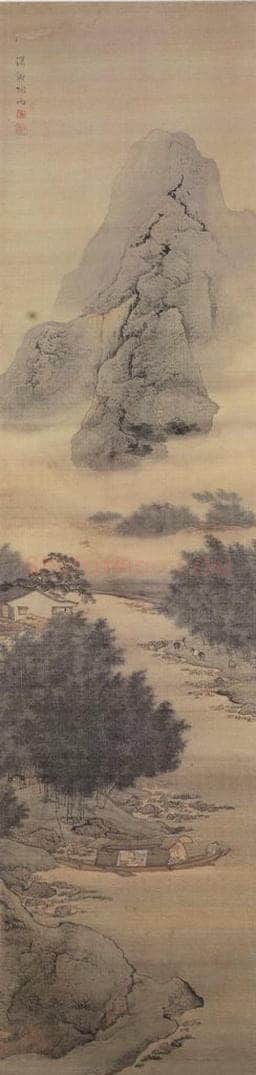 清 袁江 山水阁楼图屏 书画作品