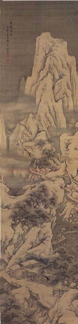 清 袁江 山水阁楼图屏 书画作品