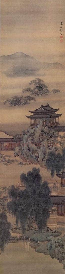 清 袁江 山水阁楼图屏 书画作品
