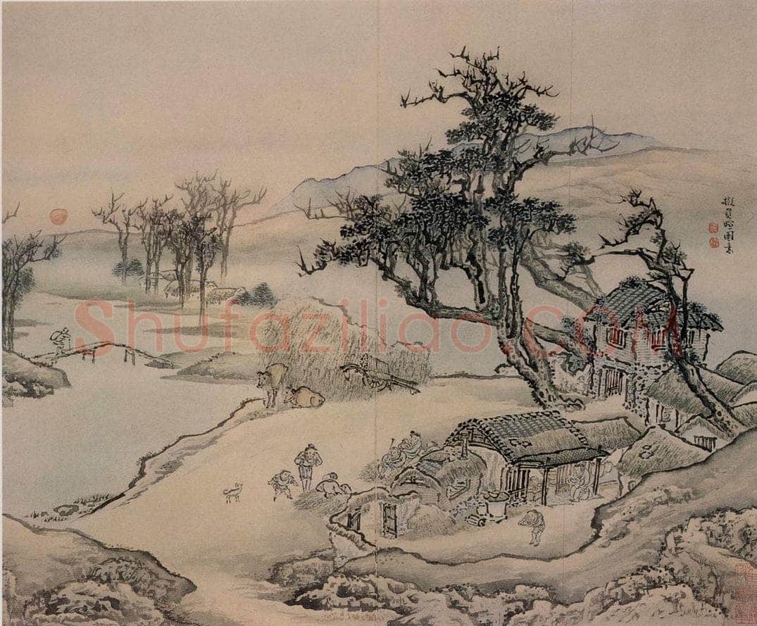 清 袁耀 山水册 书画作品