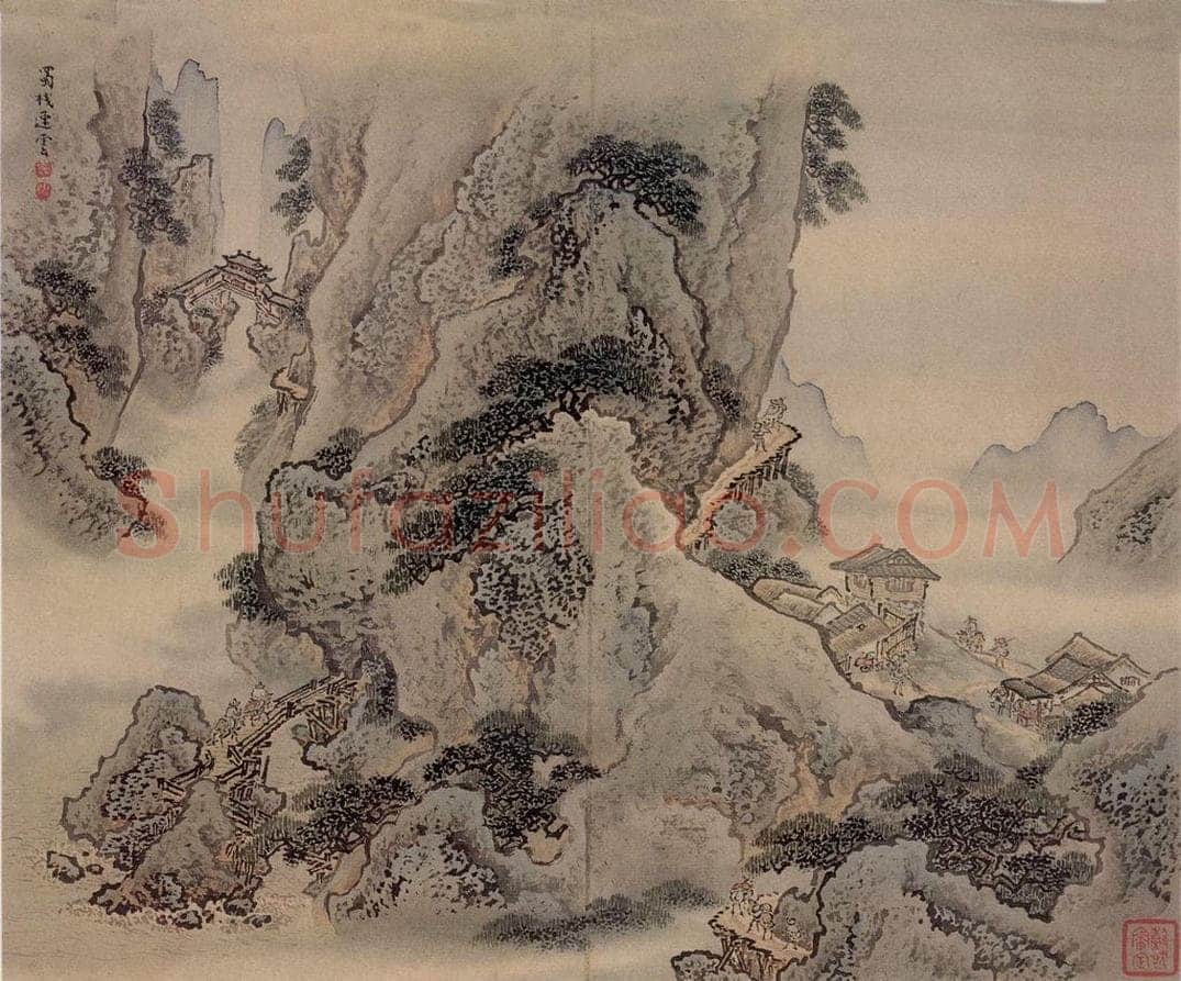 清 袁耀 山水册 书画作品