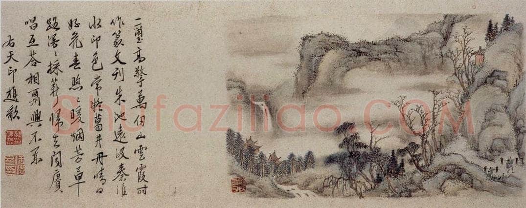 明 郭存仁 《金陵八景图卷》 书画作品