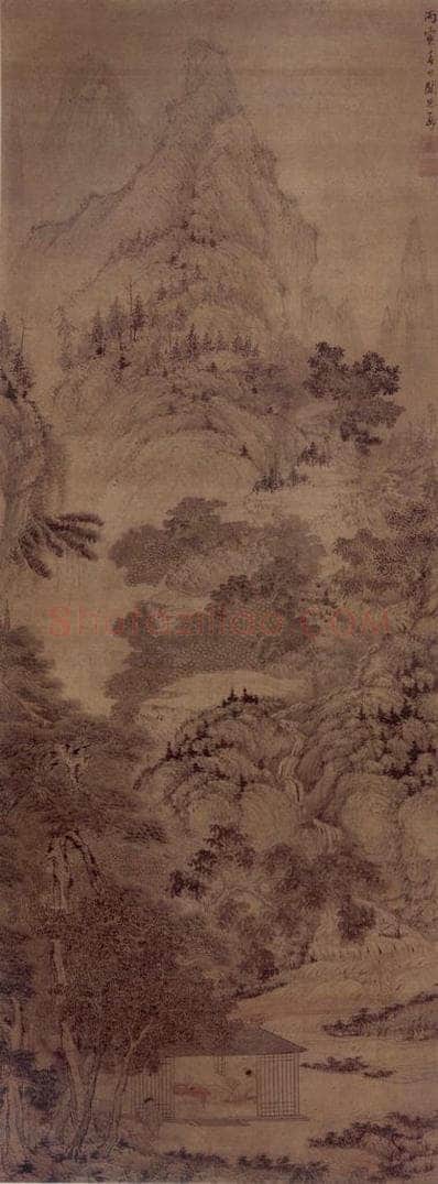 明 关思 《溪山访友图轴》 书画作品
