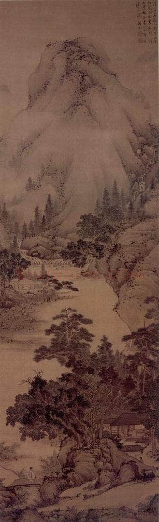 明 关思 《溪桥斜照图轴》 书画作品