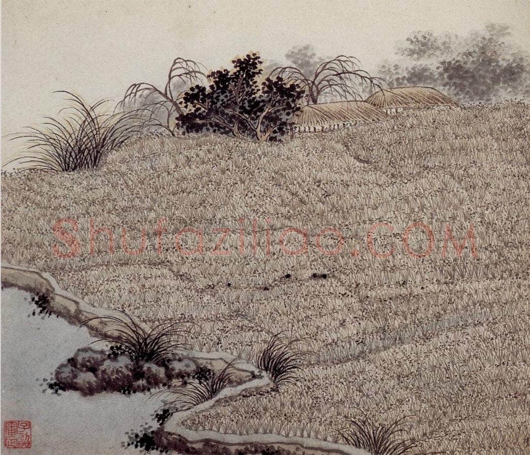 明 沈周 《东庄图册》 书画作品