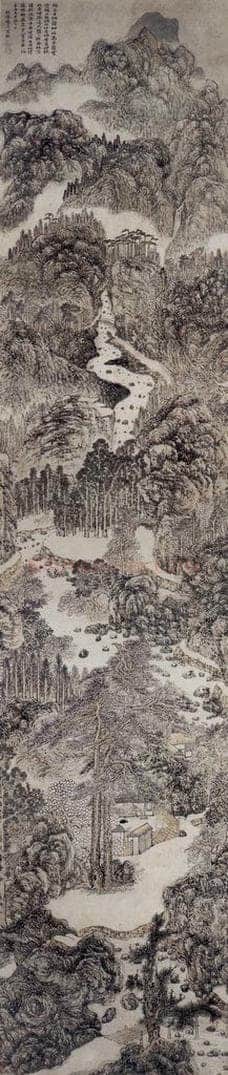 明 吴彬 《丛嶂层峦图轴》 书画作品