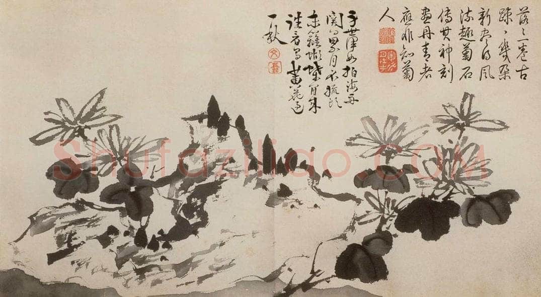  徐渭 《泼墨十二段卷》 书画作品