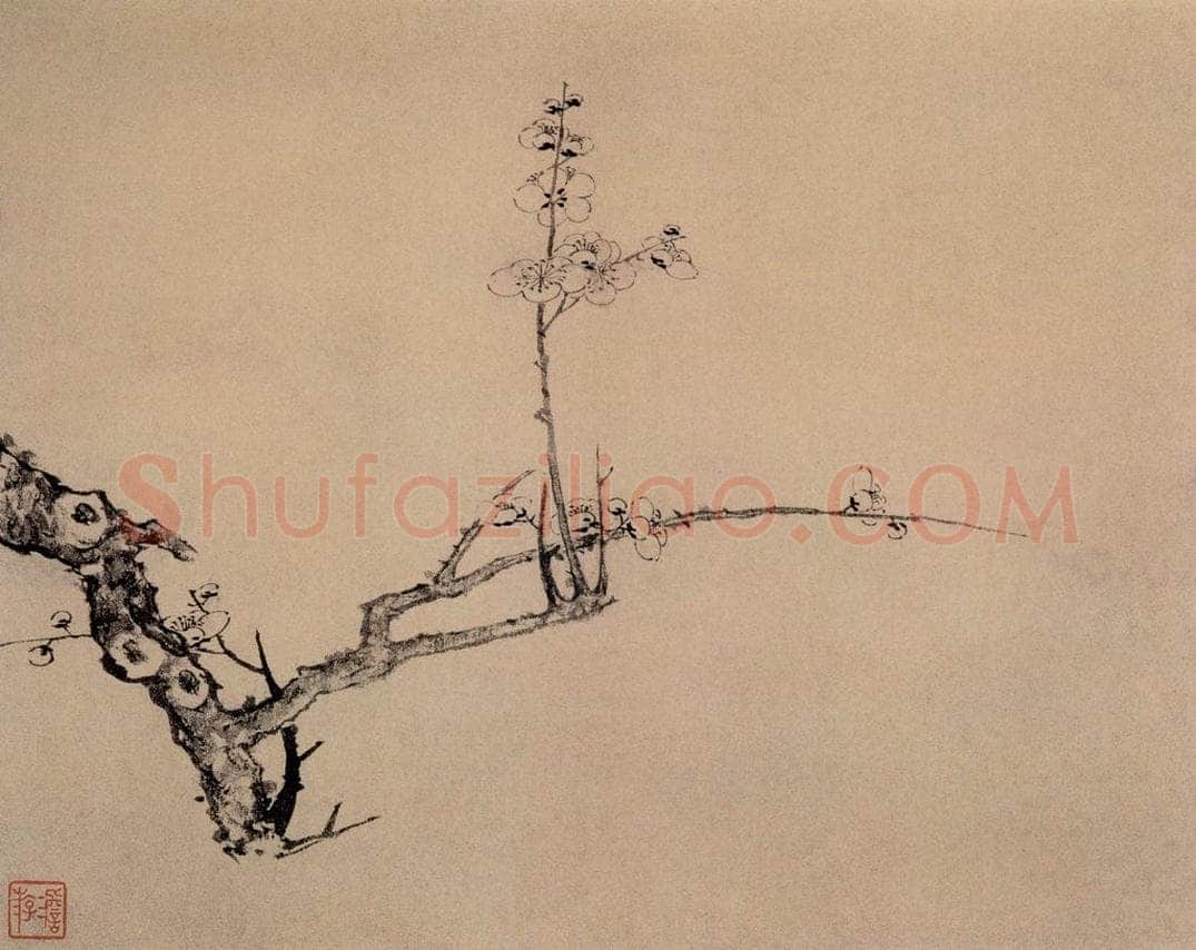 清 高简、张照 《梅花图册》 书画作品