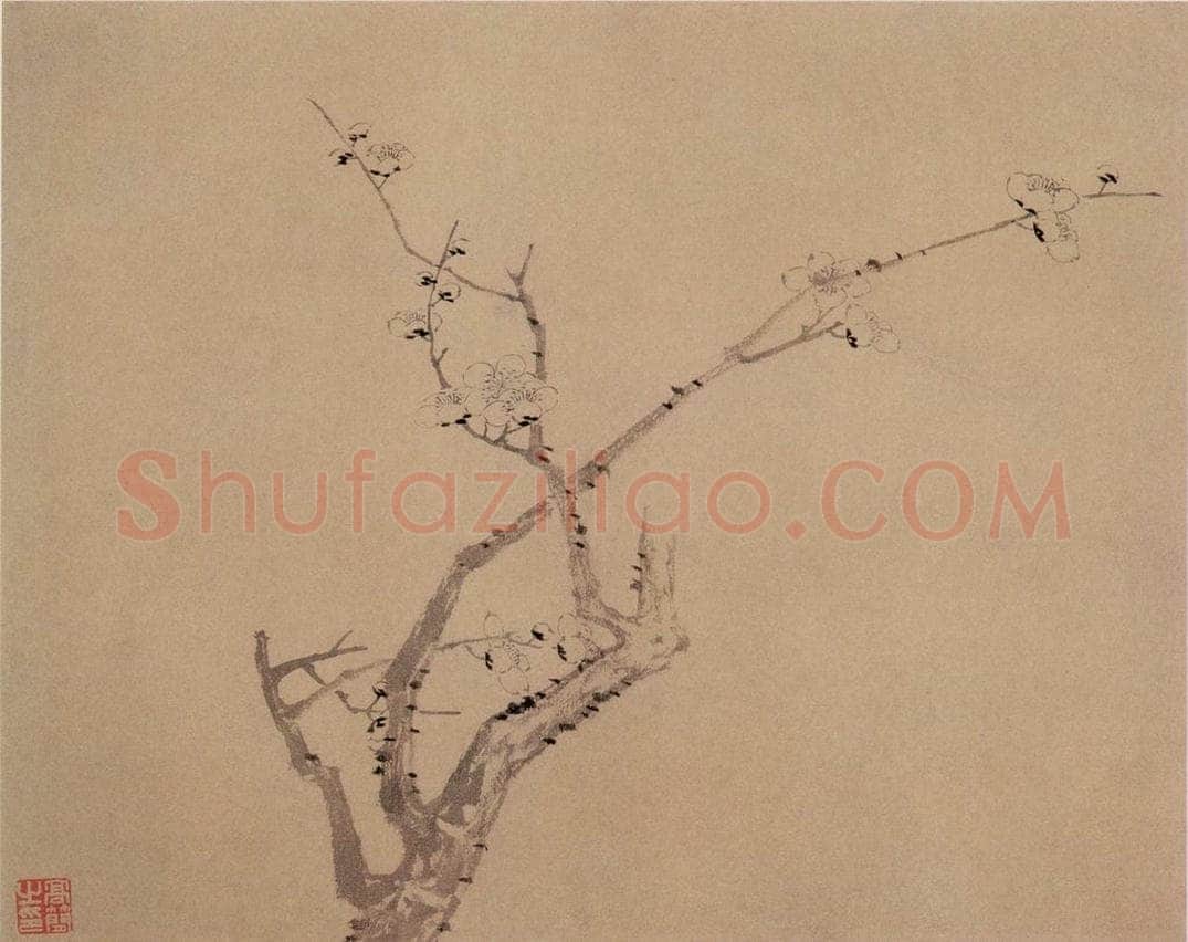 清 高简、张照 《梅花图册》 书画作品