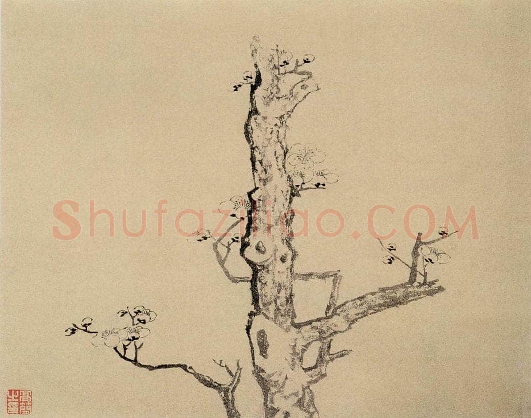 清 高简、张照 《梅花图册》 书画作品