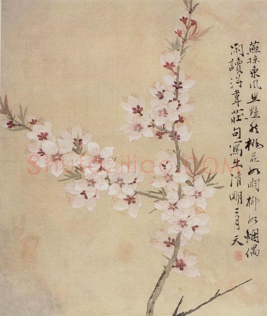 清 颜岳 《花鸟图册》 书画作品