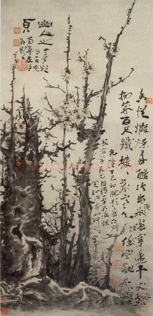 清 高凤翰 《层雪暖香图》 书画作品