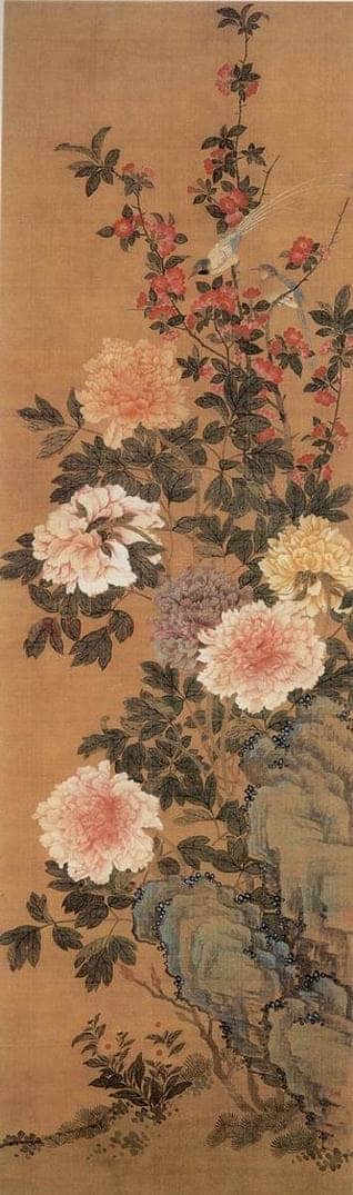 清 张杰 《花鸟图》 书画作品