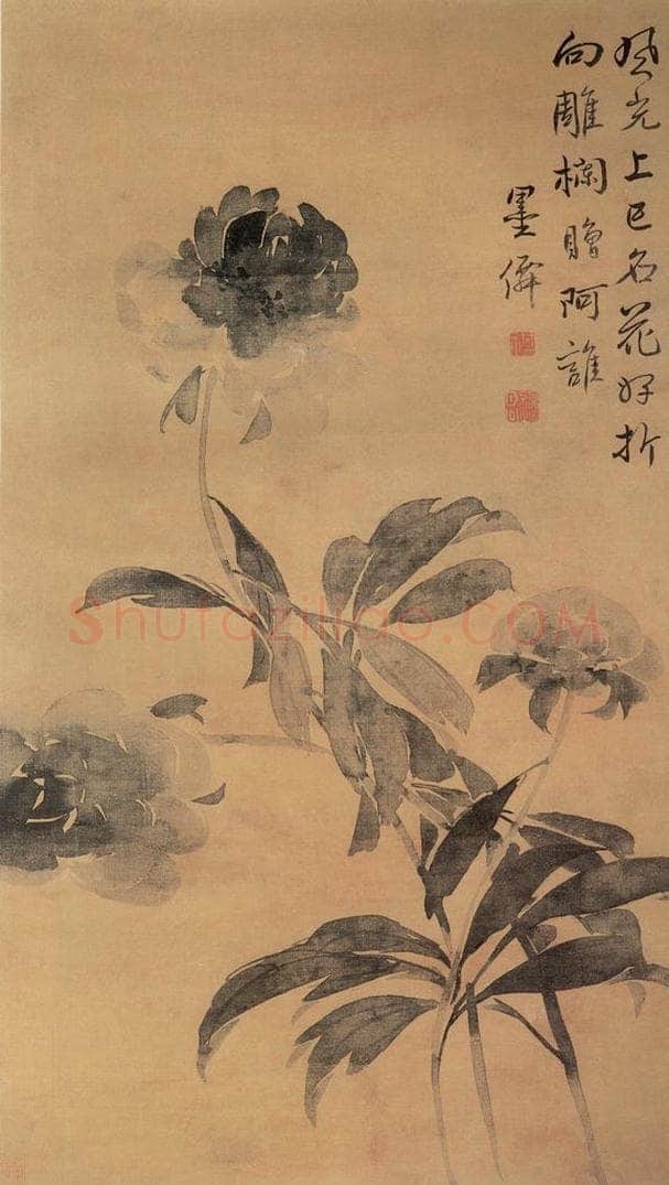 清 边寿民 《上巳名花图》 书画作品