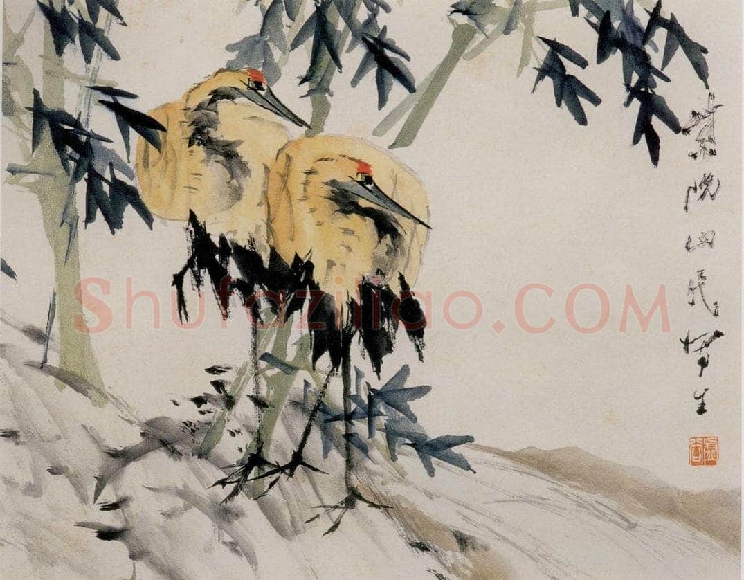 清 虚谷 《花鸟水族图册》 书画作品