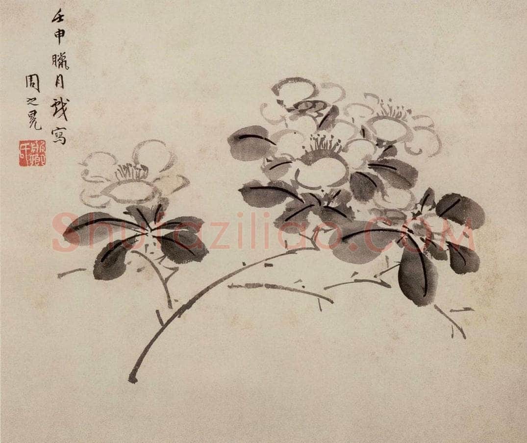 明 周之冕 《花卉图册》 书画作品
