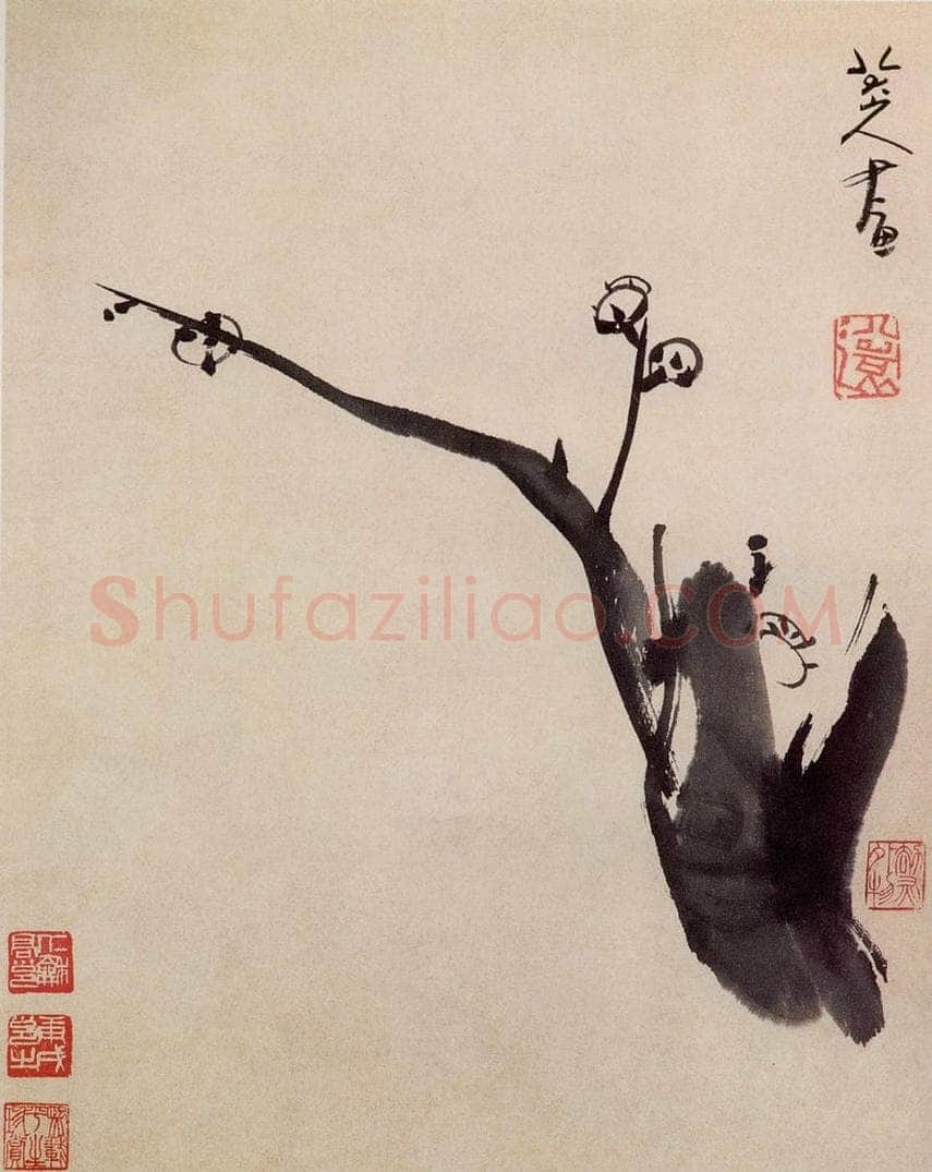 清 朱耷 《梅花图》 书画作品