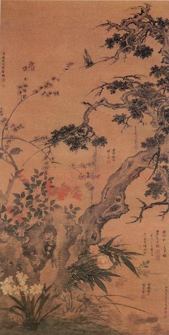 清 王翚等 《岁朝图》 书画作品